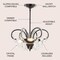 Jonathan Y Caroline 16" Metal/Crystal LED Adjustable Chandelier, Oil Rubbed Bronze JYL9521A - alternate 4
