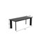 Homeroots 78" Black Solid Wood Oval Dining Table 712174 - alternate 2