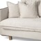 Homeroots 84" Cream Fabric Sofa With Brown Legs 606781 - alternate 4