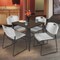 Regency Square Kahlo Breakroom Table W/ 4 Zeng Stack Chairs, 30 in W, 30 in L, Neo Walnut TPL3030NWBK44GY - alternate 2