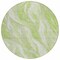 Homeroots 8' Green And Ivory Round Abstract Washable Indoor Outdoor Area Rug 582976 - alternate 3