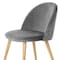 Homeroots Set of Two Gray and Oak Velvet and Metal Dining Side Chairs, 2PK 568023 - alternate 5