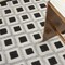 Homeroots 5' Black And White Round Geometric Indoor Outdoor Area Rug 546859 - alternate 2