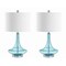 Jonathan Y Cecile 25.5" Glass Teardrop LED Table Lamp, Aqua/Chrome, 2PK JYL1081B-SET2 - alternate 3