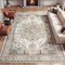 Jonathan Y Sersi Ornate Large Medallion Border Non-Slip Machine-Washable Beige/Cream 4 ft. x 6 ft. Area Rug WSH505H-4 - alternate 3