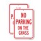 Signmission No Parking On The Grass, 18'' X 24'' 2 Signs, Heavy Gauge Aluminum, 2PK A-1824-2PACK-25018 - alternate 1
