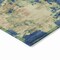 Homeroots 8' Navy Blue And Beige Round Abstract Washable Indoor Outdoor Area Rug 630695 - alternate 3