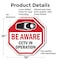 Signmission Be Aware CCTV In Operation, 10 inch X 10 inch, Aluminum Metal Signs, 2PK OC-A-2PACK-10-32 - alternate 4