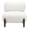 Homeroots 30" White And Black Sherpa And Upholstered Side Chair 572306 - alternate 4