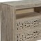 Homeroots 30" Gray Solid Wood Distressed Carved Scrollwork Two Drawer Nightstand 569584 - alternate 3