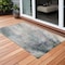 Homeroots 2' X 3' Ivory Abstract Washable Non Skid Indoor Outdoor Area Rug 559577 - alternate 1