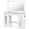 Homeroots 43" White Wood Lighted Mirrored Dresser 691697 - alternate 2