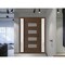 Vdomdoors Front Exterior Prehung Metal-Plastic Door, Manux 8113 Walnut, 2 Side Sidelite Transoms, Office Comm MANUX8113EXD-WLN-W12+36+12xH80-RH - alternate 1