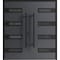 Vdomdoors Front Exterior Prehung Aluminum Double Doors Ronex0131 Grey Mirrored Clear Glass Entry Metal Modern RONEX0131DEXD-GRE-W72xH96-RH-O - alternate 1