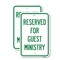 Signmission Reserved for Guest Ministry, 18'' X 24'' 2 Signs, Heavy Gauge Aluminum, 2PK A-1824-2PACK-23197 - alternate 1