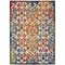 Homeroots 5' X 8' Ivory Blue Orange And Green Trellis Indoor Outdoor Area Rug 546792 - alternate 1