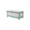 Homeroots Rectangular Green Wooden With Seat Cushion And Inside Storage Bench 379862 - alternate 3