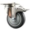 Service Caster 4 Inch 316SS Thermoplastic Rubber Swivel Top Plate Caster with Total Lock Brake SCC-SS316TTL20S414-TPRB - alternate 1