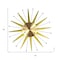 Homeroots 28" Gold And Black Metal Silent Analog Starburst Wall Clock 626375 - alternate 5