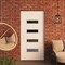 Vdomdoors Front Exterior Prehung Metal-Plastic Door, Manux 8113 White Silk, Office Commercial and Residential MANUX8113EXD-WS-W36xH80-RH - alternate 2