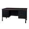 Regency Mesa Steel Double Pedestal Teacher's Office Desk 60in x 30in, Neo Walnut Top, Black Base 66266DPNWBK - alternate 1