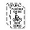 Signmission Pavement Stencil Please Walk Your Bike on the Sidewalk, 18'' X 24'', Heavy Gauge Aluminum, 2PK A-1824-2PACK-23338 - alternate 1