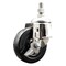 Service Caster 4 Inch 316SS Soft Rubber Wheel Swivel 10mm Threaded Stem Caster with Brake SCC-SS316TS20S414-SRS-TLB-M1015 - alternate 1