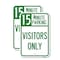Signmission Reserved Parking Sign 15 Minute Parking for Visitors On, 18'' X 24'', Heavy Gauge Aluminum, 2PK A-1824-2PACK-23055 - alternate 1