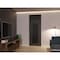 Vdomdoors Aluminum Door Iron 1600 Black Entry Steel Metal Classic Painted 36 x 94 (36 x 80+14)-Left Inswing IRON1600EXD-BLK-W36xH80+14-LH-I - alternate 2