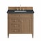 James Martin Vanities Brittany 36" Single Vanity, Pecan w/ 3 CM Charcoal Soapstone Silestone Top 655-V36-PCN-3CSP - alternate 1