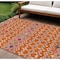Homeroots 9' X 12' Orange Blue And Purple Geometric Washable Indoor Outdoor Area Rug 612212 - alternate 1