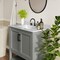 Flash Furniture Vega 36in. Vanity w/Sink, Black Hardware, Soft Close Doors & Open Shelf, Carrara Marble, Gray/White FS-VEGA36-GY-HDBLK-GG - alternate 3