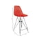 Leisuremod Cresco Acrylic Barstool - Modern ABS Plastic Counter Stool with Steel Legs & Footrest, 2PK CRBL-30TR2 - alternate 2