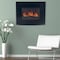 Northwest 25.5in Wall Mounted Electric Fireplace Curved Glass Heater with Log Fuel Effect, Adjustable Flames 80-EF455S - alternate 1
