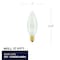 Bulbrite 15-Watt B8 Clear Dimmable Candelabra Base (E12) Incandescent Light Bulb 2700K, 50PK 861984 - alternate 5