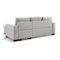 Homeroots 92" Light Gray Polyester Blend Convertible Futon Sleeper Sofa With Black Legs 544958 - alternate 3