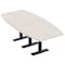 Skutchi Designs 8ft Boat Conference Table With Power | Harmony Series | 8 Person Meeting Room Table HAR-BOT-48X96-T.BK-K458-NA - alternate 1