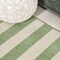 Jonathan Y Negril Two-Tone Wide Stripe Green/Cream 2 ft. x 8 ft. Indoor/Outdoor Runner Rug SMB203D-28 - alternate 3