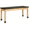 Diversified Spaces Plain Apron Table, Oak, Wood Frame, 72 in W, Black P730LBBK30N - alternate 1