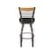 Holland Bar Stool Co Eleanor 30in Swivel Bar Stool with Bronze Finish, Medium Back and Canter Espresso Seat 880 - alternate 5