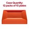 Smarty Had A Party 9.5" Burnt Orange Square Plastic Dinner Plates (120 Plates), 120PK 9909-CASE - alternate 4