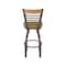 Holland Bar Stool Co Eleanor 30in Swivel Bar Stool with Bronze Finish, Medium Back and Canter Saddle Seat 880 - alternate 5
