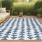 Jonathan Y Andratx Modern Tribal Geometric Blue/Ivory 4 ft. x 6 ft. Indoor/Outdoor Area Rug SMB126B-4 - alternate 1