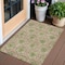 Homeroots 3' X 5' Olive Green And Fern Green Medallion Washable Indoor Outdoor Area Rug 587794 - alternate 1