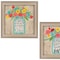 Homeroots Set Of Two Mason Jar Floral Happiness at Home Brown Framed Print Wall Art, 2PK 405709 - alternate 2