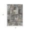 Homeroots 8' X 10' Pewter Khaki And Charcoal Abstract Washable Indoor Outdoor Area Rug 630786 - alternate 2