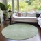 Homeroots 8' Artichoke Green And Green Round Abstract Washable Indoor Outdoor Area Rug 587388 - alternate 3