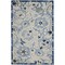 Homeroots 3' X 5' Blue And Gray Floral Power Loom Area Rug 521654 - alternate 1