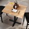 Flash Furniture Bennett 24 in x 30 in Solid Wood Indoor Tabletop in Natural with 22 in x 22 in Dining Height GSF-REC2430-NAT-T2222-GG - alternate 3