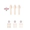 Smarty Had A Party 3" Natural Birch Eco-Friendly Disposable Mini Dessert Spoons (600 Spoons), 600PK 4664SP-CASE - alternate 3